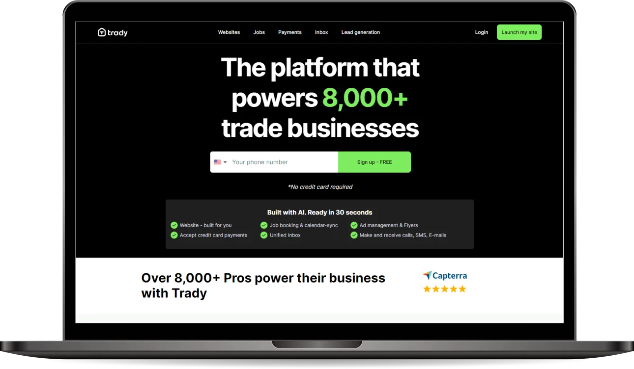 Trady: Website Builder to Help Businesses Boost Online Visibility & Sales