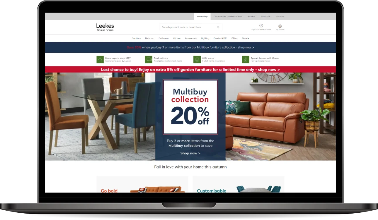 Leekes Furniture Store: Revamping UK’s Omnichannel Furniture Retail Store with Magento 2