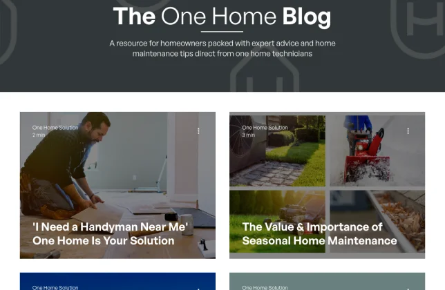 One Home Solution Section 1